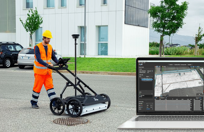 Acquisition georadar, vcartographie des réseaux enterrés